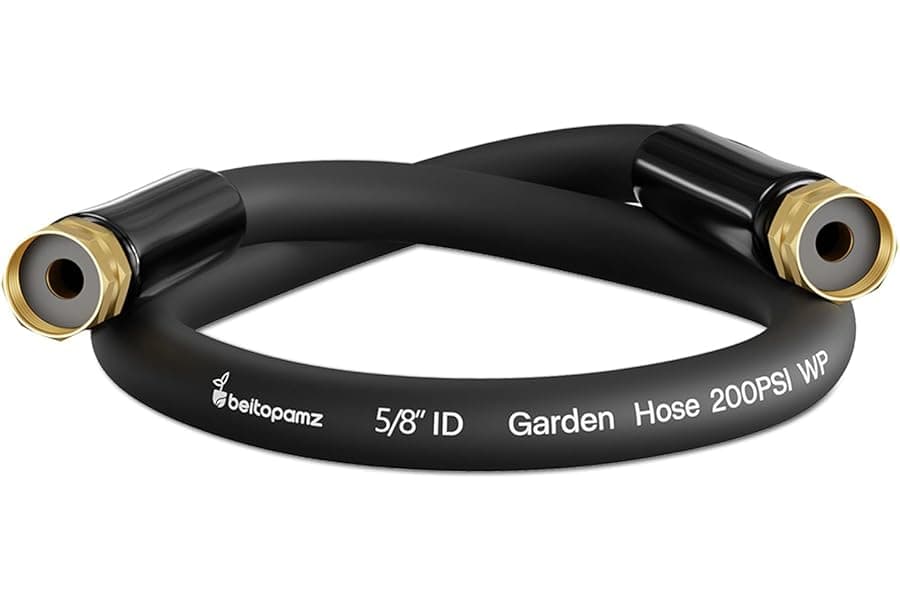 Heavy Duty 1 ft Garden Hose Connector with GHT Fittings