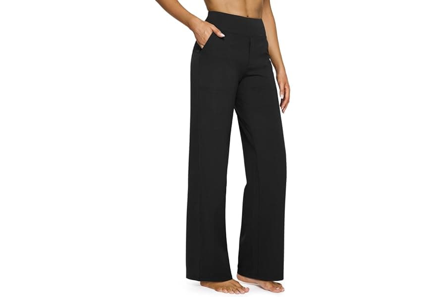 Wide Leg Yoga Pants with Pockets for Women 2026