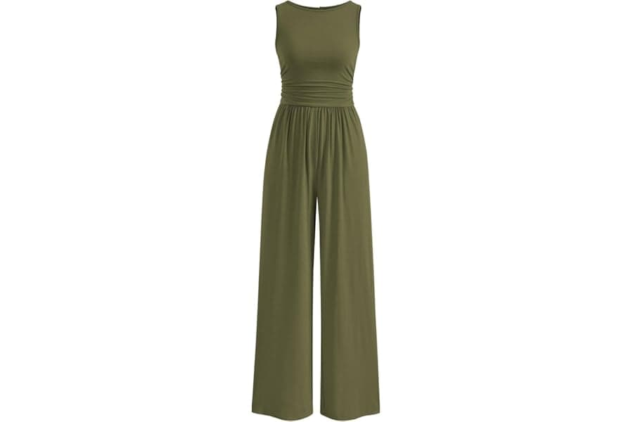 Sleeveless Wide Leg Jumpsuits for Summer Vacation