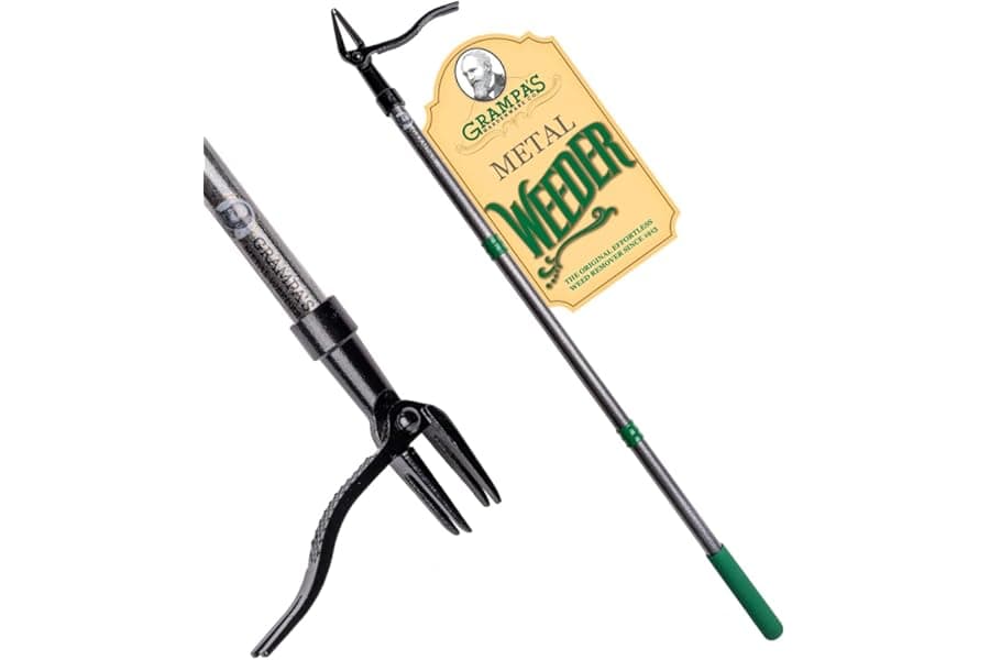 Stand-Up Weed Puller Tool with 4-Claw Steel Head