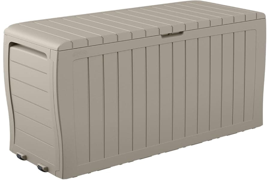 Outdoor Resin Storage Box for Patio Cushions & Garden Tools