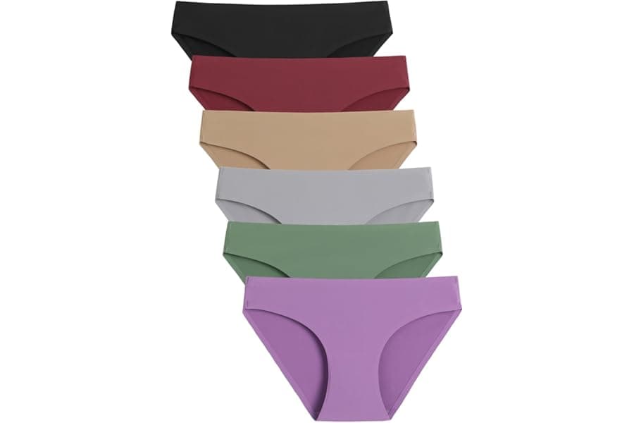 No Show Seamless Stretch Bikini Panties 6 Pack