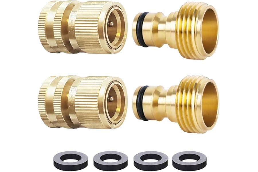 Garden Hose Quick Connect Brass Fittings 3/4 inch