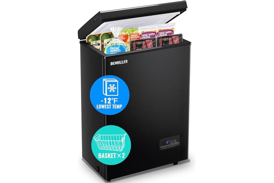 Compact Chest Freezer with Temperature Control