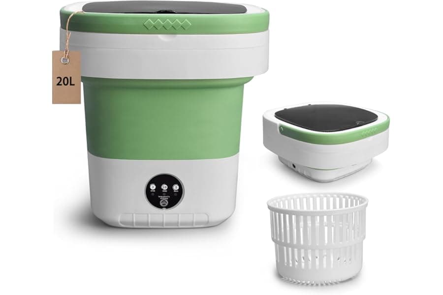 Foldable Portable Washer & Dryer, 20L Mini Laundry Machine