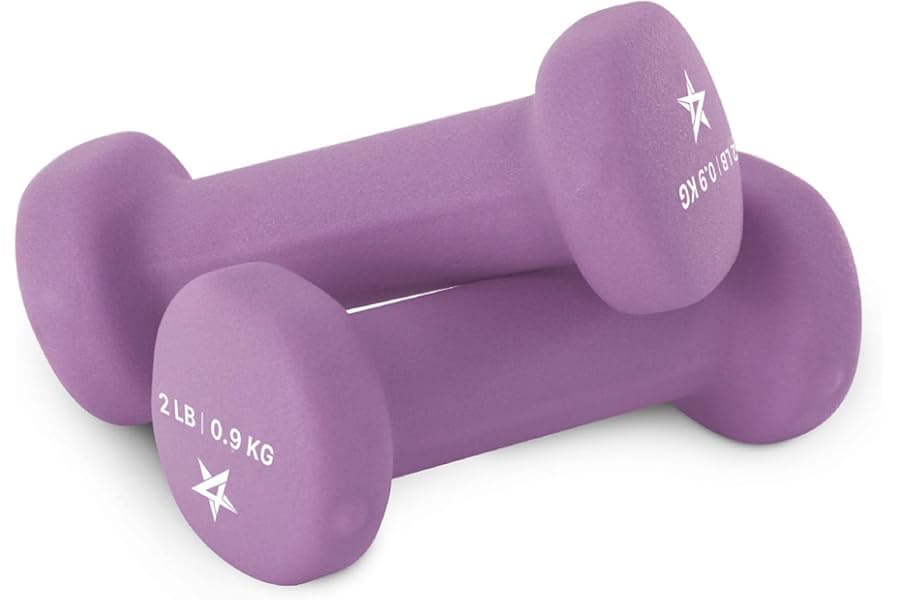 Neoprene Coated Dumbbell Hand Weights - 15 Colors, Hexagon