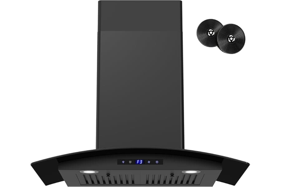 30 Inch Wall Mount Range Hood, 600 CFM