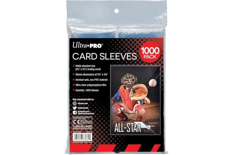 1000ct Trading Card Penny Sleeves - 2.5x3.5 Inch