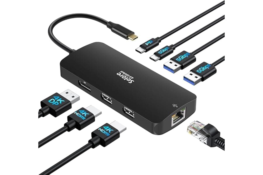 USB C Docking Station Dual Monitor 4K Display