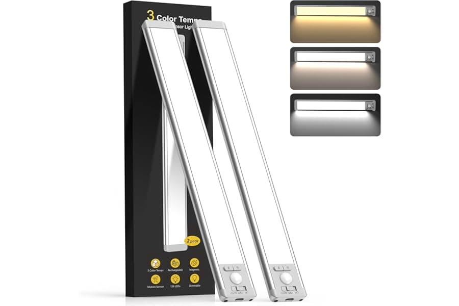 14.7" Under Cabinet Lighting 2 Pack with Motion Sensor
