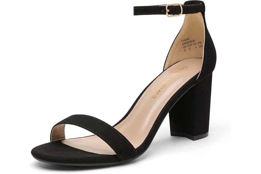 Women's Chunky Low Heel Pump Sandals