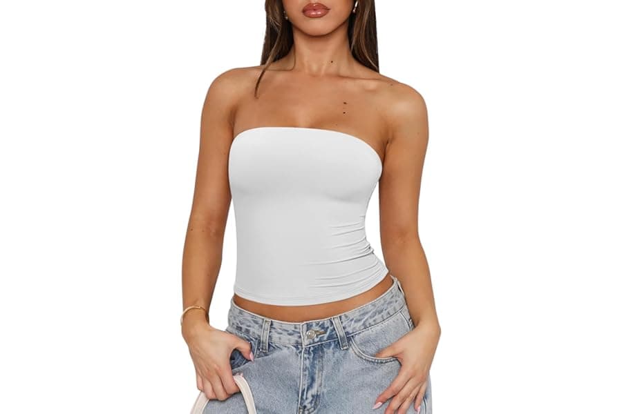Best Double Lined Backless Crop Y2K Top