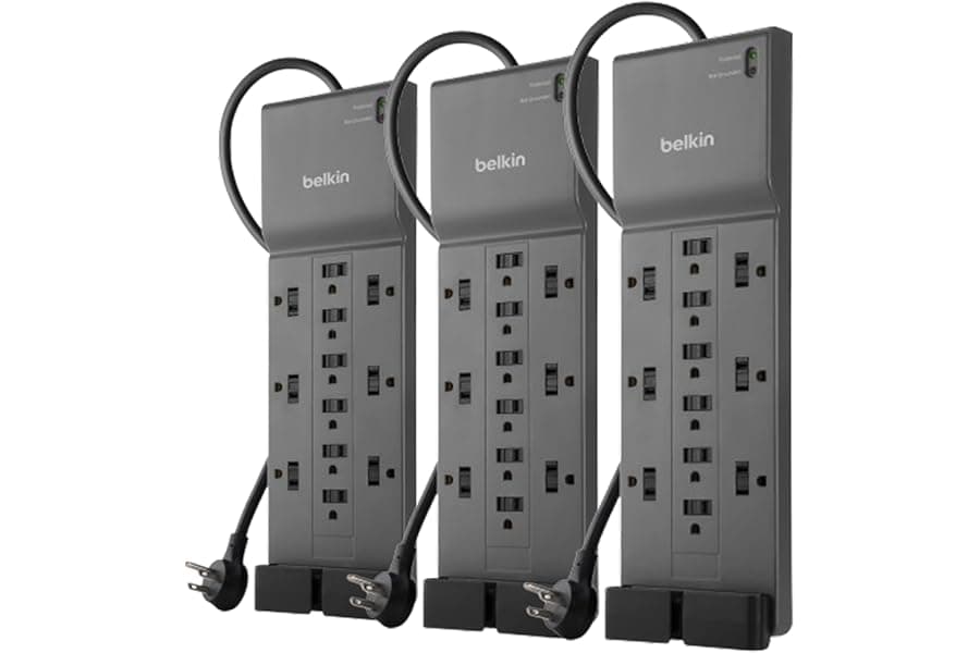 12-Outlet Surge Protector Power Strip with 8ft Cord