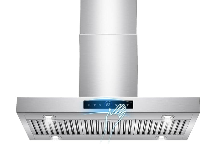 Best 36-Inch Island Range Hood with Gesture Control 2026