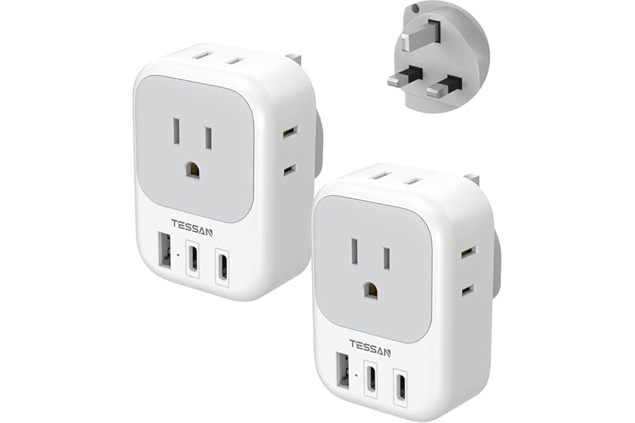 Best US to UK Plug Adapter 2026 - 4 Outlets & USB
