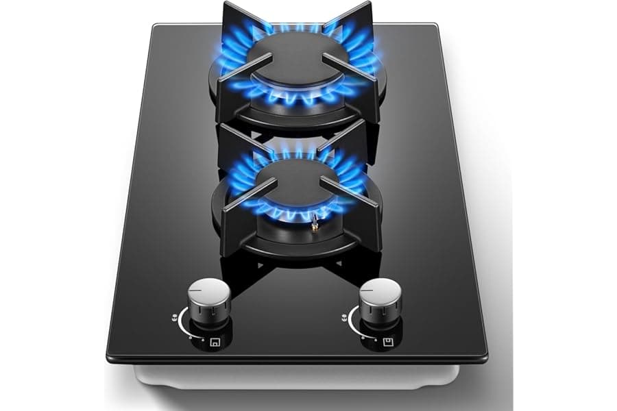 Gas Stove 2 Burner Propane Cooktop 12 Inch