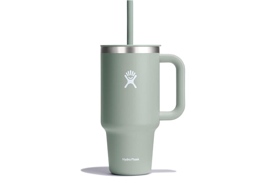 Insulated Travel Tumbler with Handle & Lid