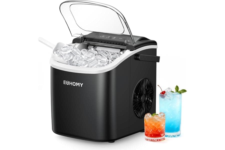 Compact Ice Maker Machine with Handle - 26lbs Daily