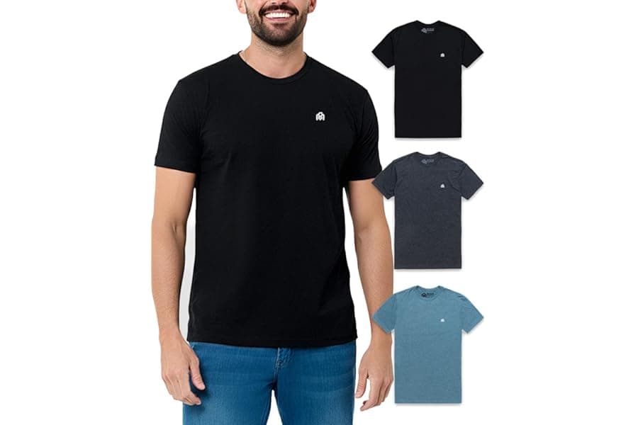 Soft Cotton Blend Crew Neck Tee - Athletic Fit