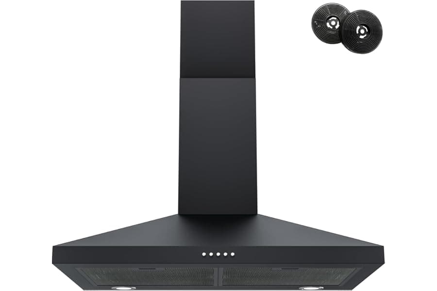 30-Inch Wall Mount Range Hood with LED Lights