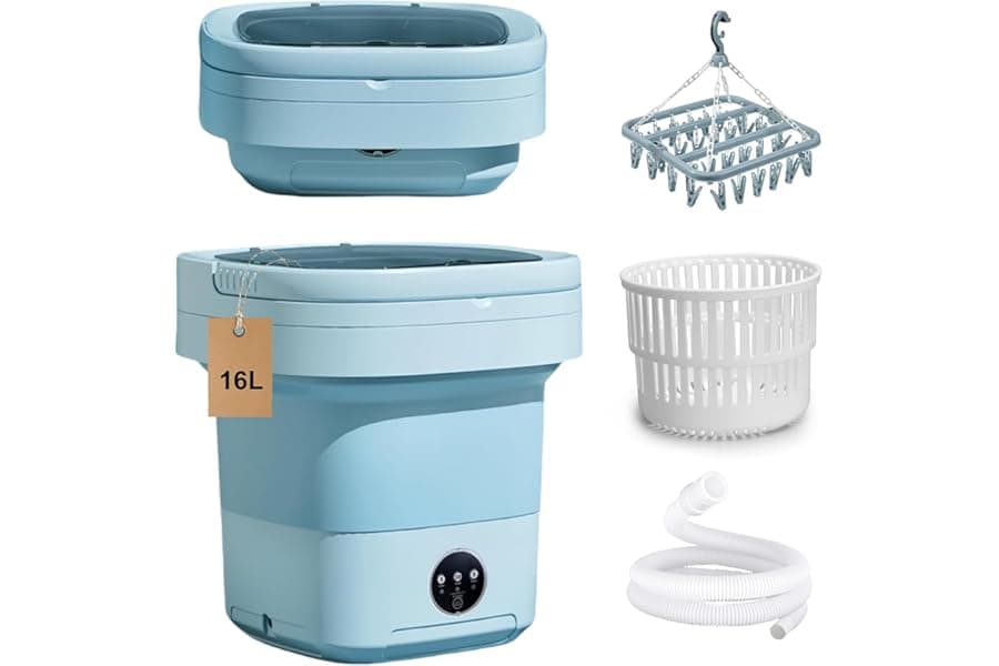 Best Portable Washing Machine 16L Foldable Mini Washer With Drying Rack - Top Picks for 2026