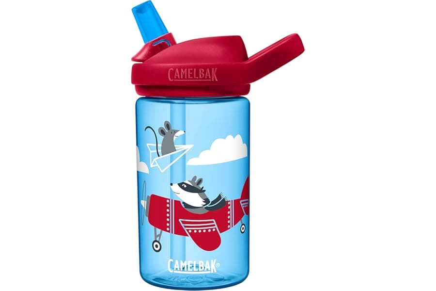 Kids Water Bottle with Bite Valve Straw
