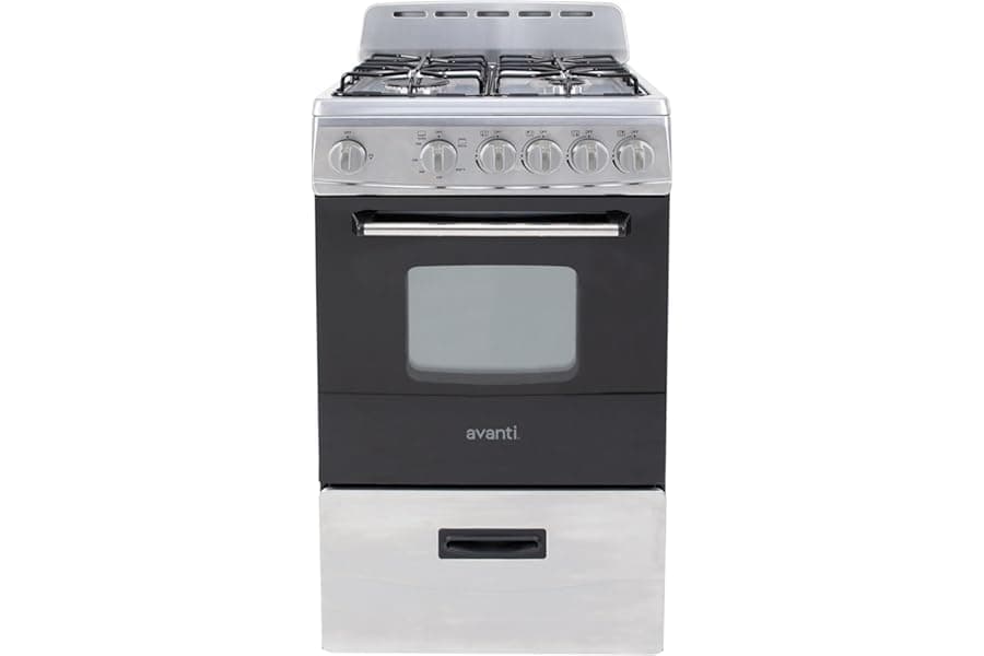 Compact Gas Range Oven, 4 Burners, 2.1 Cu.Ft.