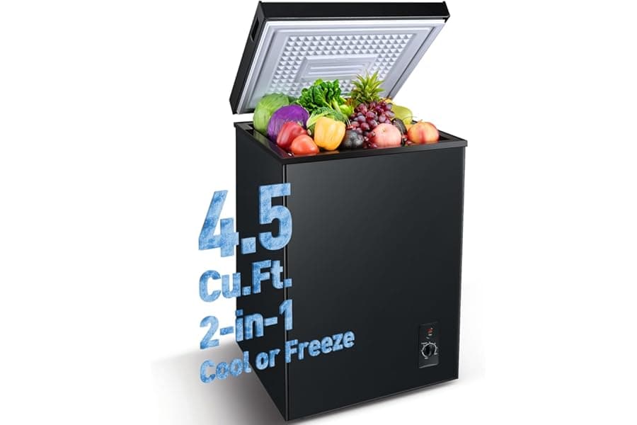 Compact Chest Freezer 4.5 Cu.Ft - Deep Freeze Storage