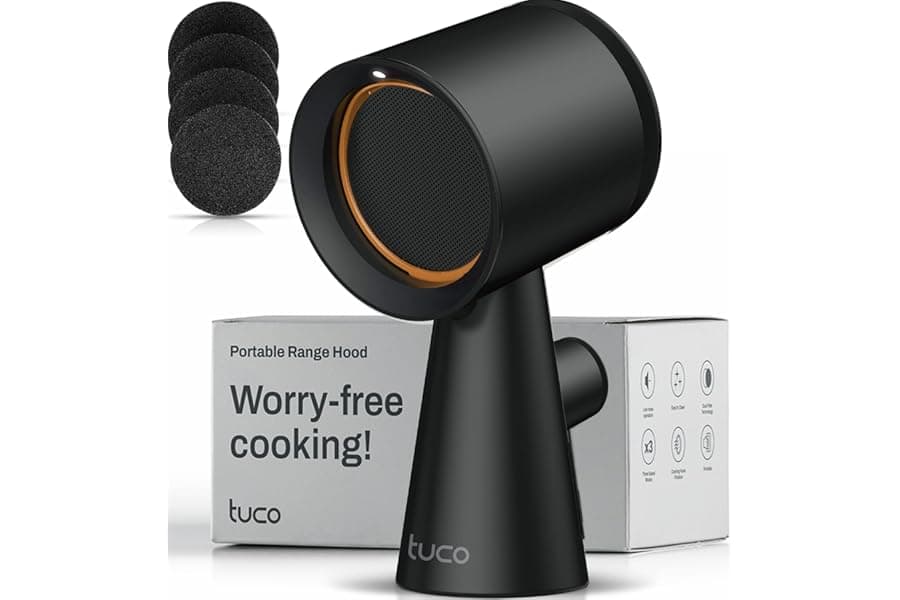 Portable Countertop Range Hood with 5-Layer Filter & Smoke Removal