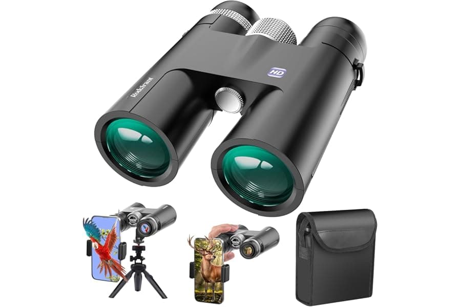 Professional Large View Binoculars with Phone Adapter & Tripod
