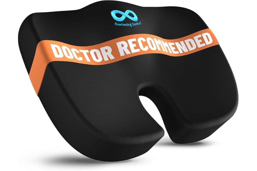 Memory Foam Seat Cushion for Tailbone & Sciatica Pain Relief