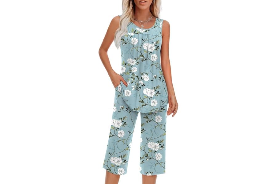 Women Pajamas Sets Loungewear Soft Sleepwear Tank Pants