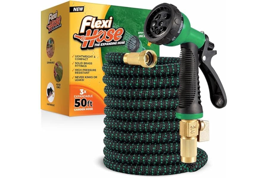 Expandable Garden Hose - 50FT Flexible Nozzle
