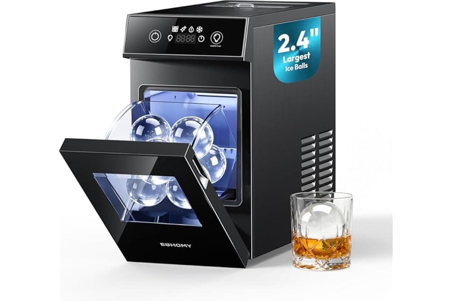 Countertop Sphere Ice Maker - Clear Ice Balls for Whiskey
