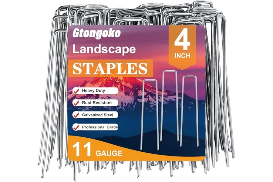 Best Gtongoko Galvanized Landscape Staples Garden Stakes Plant Cover Stakes 11 Gauge Tent Stakes Ground Stake For Landscaping Securing Weed Barrier Fabric - Top Picks for 2026