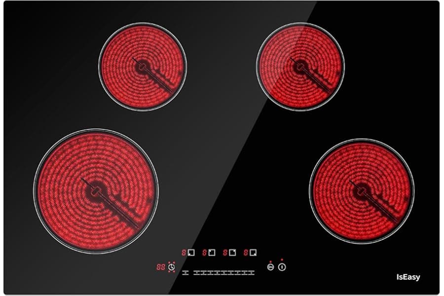 30 Inch Electric Cooktop 4 Burner Ceramic Stove Top 6700W