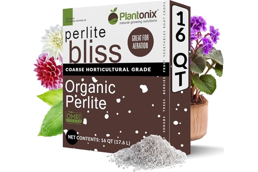Best Perlite Bliss - Organic Perlite For Plants Indoor Soil Amendment - Horticultural Perlite For Gardening & Seed Starting - Mixes Easily With Potting Soil - Top Picks for 2026