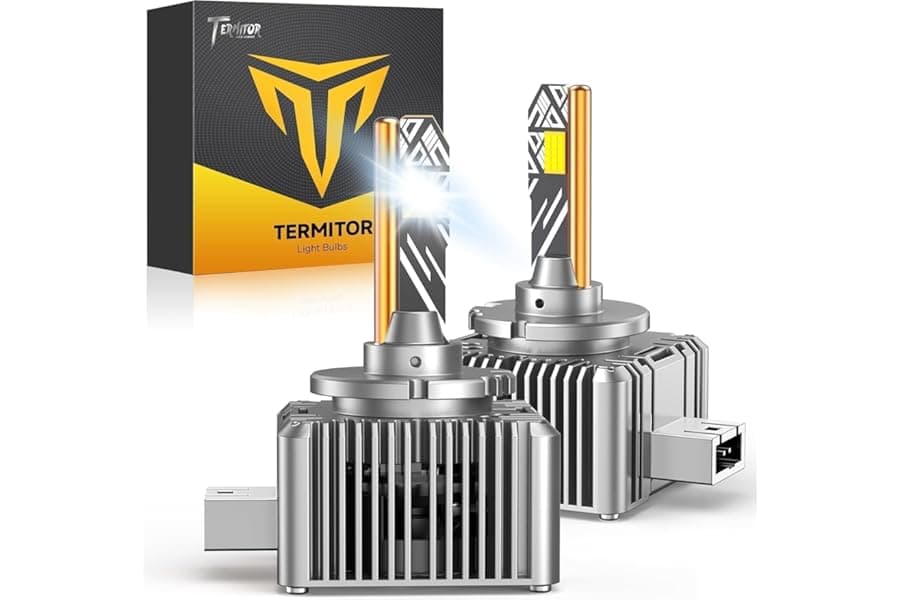 D1S Headlight Bulbs: 10X Brighter, Cool White 6500K