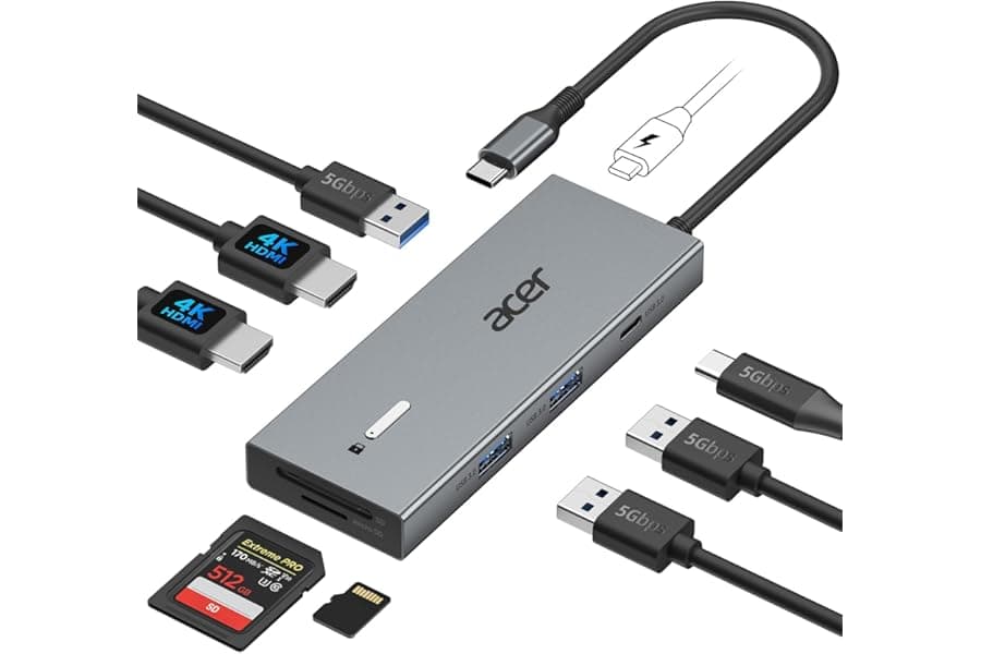 USB-C Dual Monitor Docking Station 4K@60Hz 100W PD