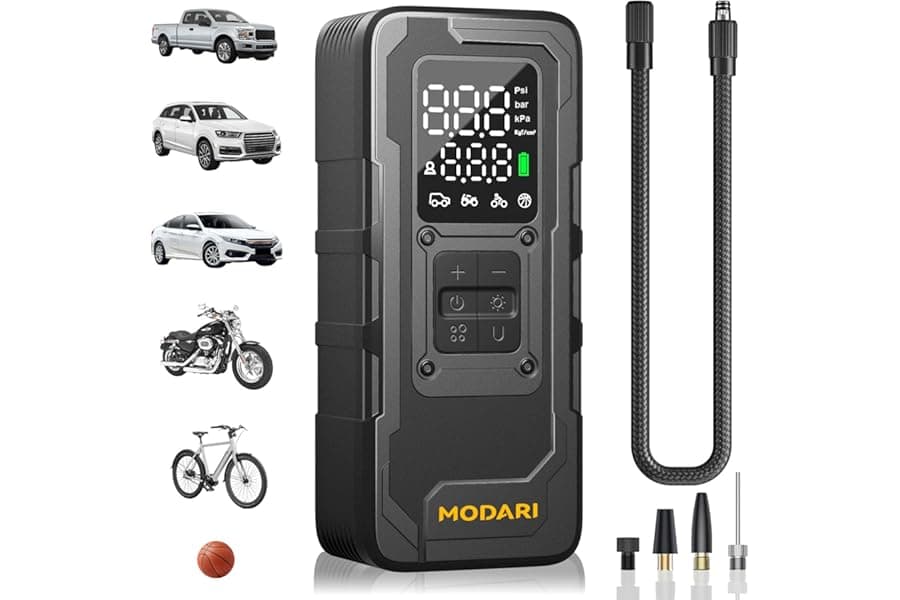 Portable Tire Inflator: 160 PSI Air Pump for Cars