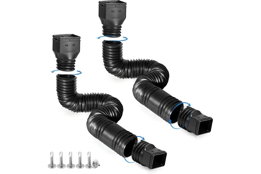 Flexible Rain Gutter Downspout Extensions