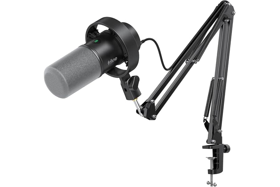 Professional USB/XLR Podcast Microphone Kit with Boom Arm