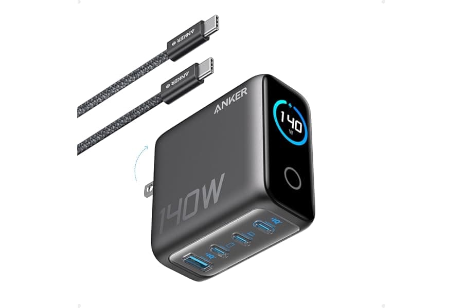 Best 140W 4-Port USB-C Charger with Display
