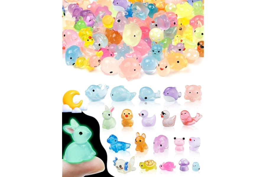 Luminous Mini Resin Animals Bulk - Glow in Dark Figures