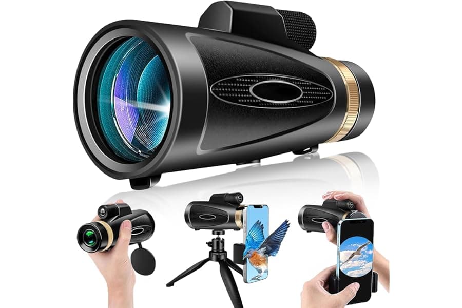Premium HD Monocular Telescope with Tripod & Phone Mount