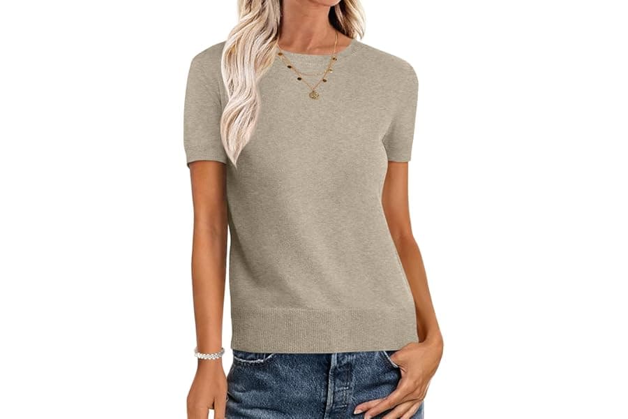 Best Womens Short Sleeve Sweaters Wool Blend Crew Neck Sweater Shirts Business Casual Work Tops Summer Outfits - Top Picks for 2026