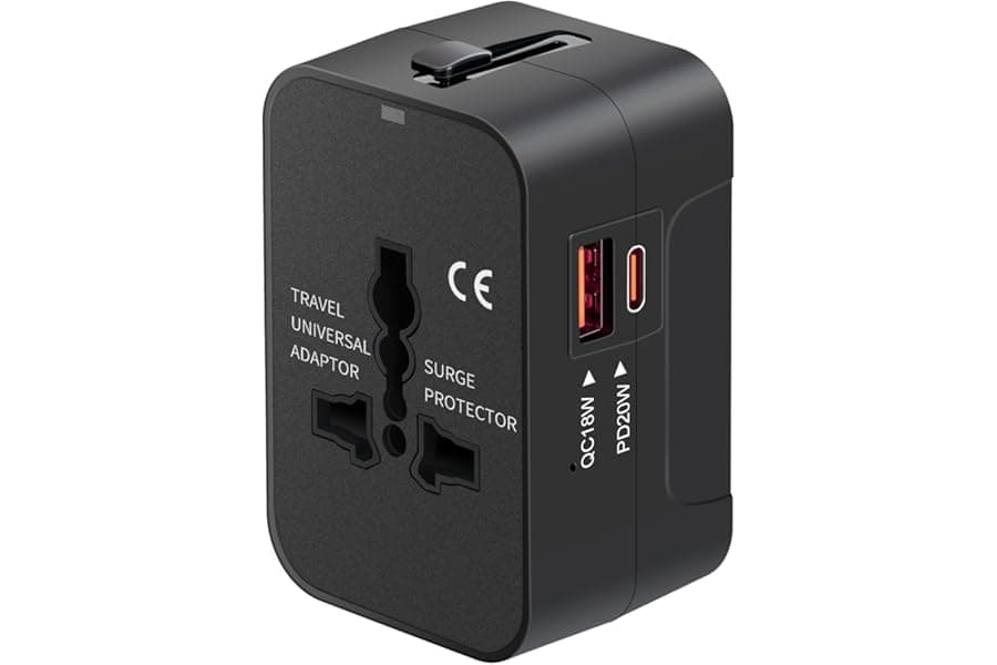 Universal Travel Adapter USB-C Fast Charge