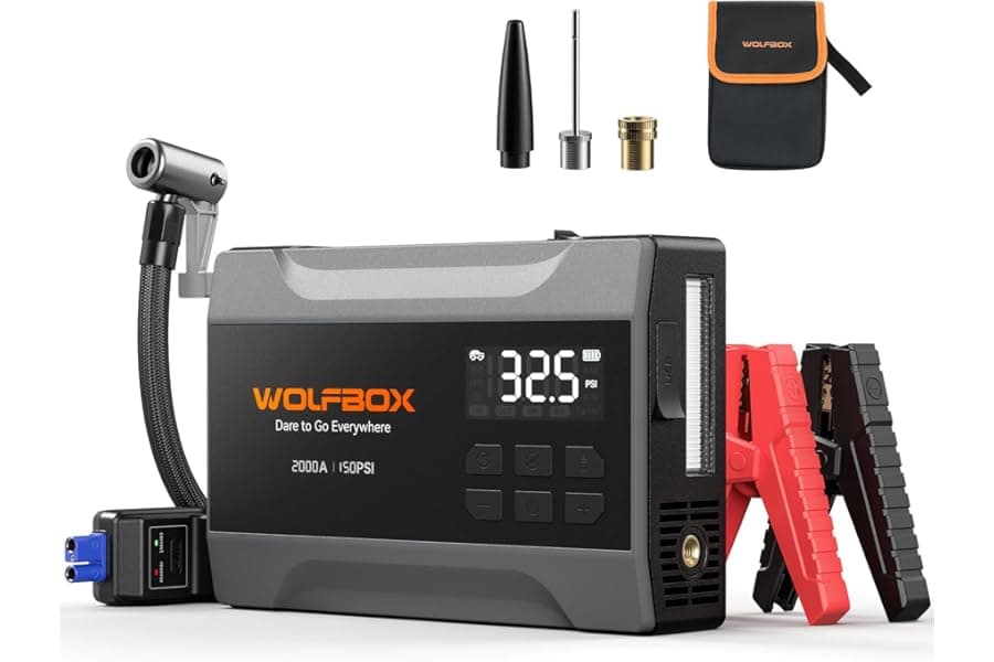 Portable Jump Starter with Built-in Air Compressor