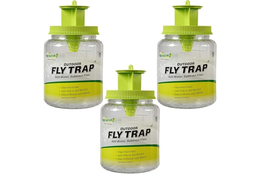 Outdoor Fly Trap - Reusable 3 Pack for Patios