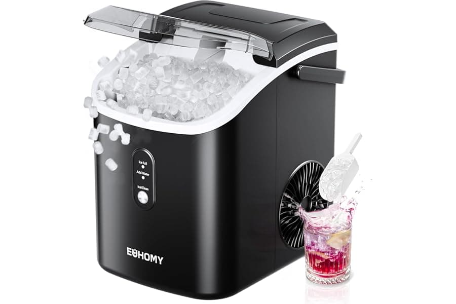 Sonic Nugget Ice Maker - 34lbs Daily, 6-Min Ready